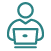 person using computer icon