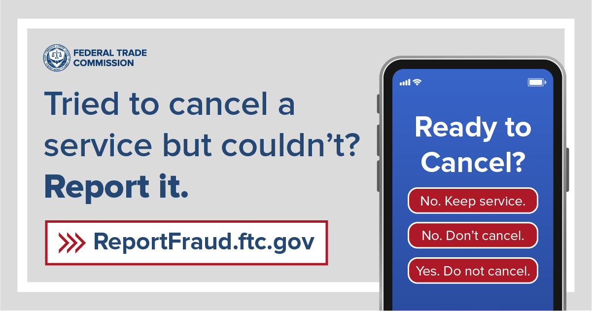A cellphone with the words Ready to Cancel?