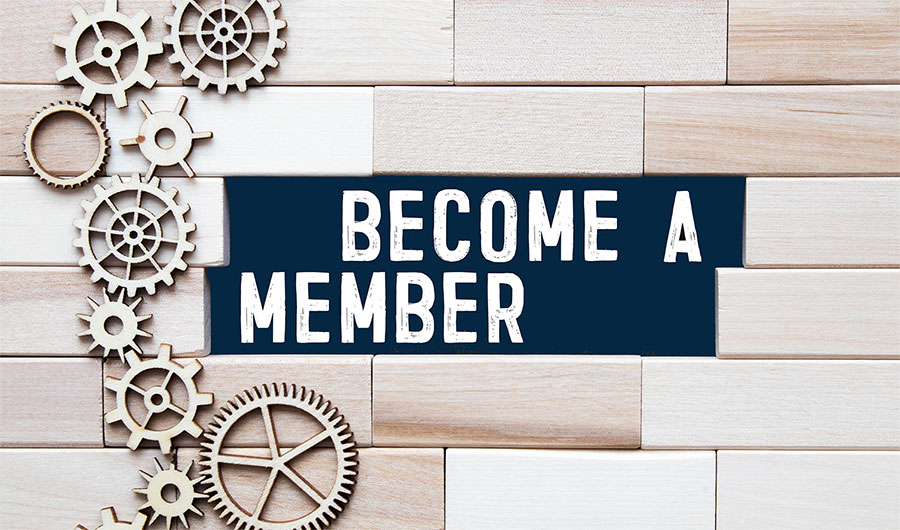 Wood tiles with the words: Become A Member