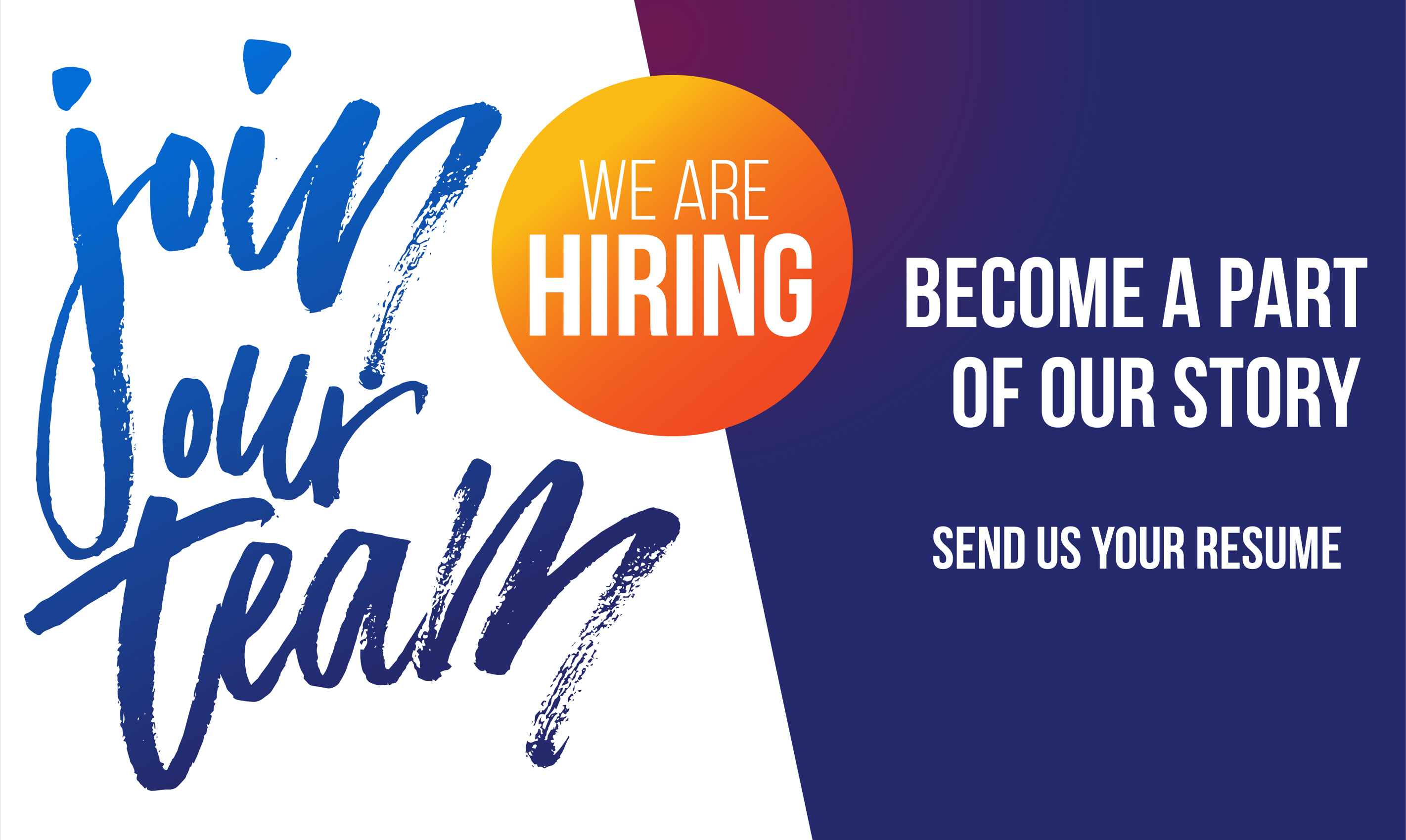 We are hiring.