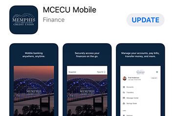 A picture of the MCECU mobile app on the App Store.